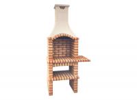 Ref. 253 Round Piece all in Brick - 110 cm x 57 cm x 200 cm, LxWxH | Grill 50 cm x 40 cm, LxW | 510 kg